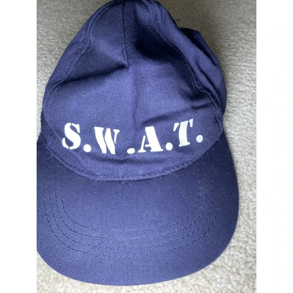 Navy Blue SWAT Police Costume Hat Kids